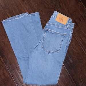 Calvin Klein high rise cropped flare jeans